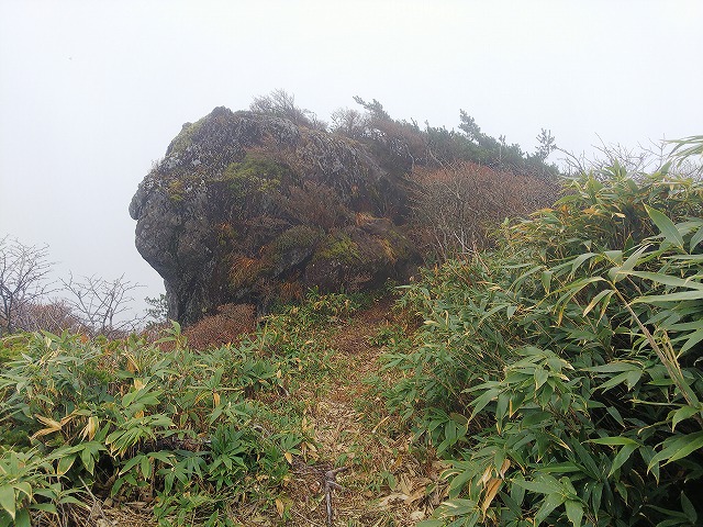 この岩を登ると和尚山の三角点はもうすぐ